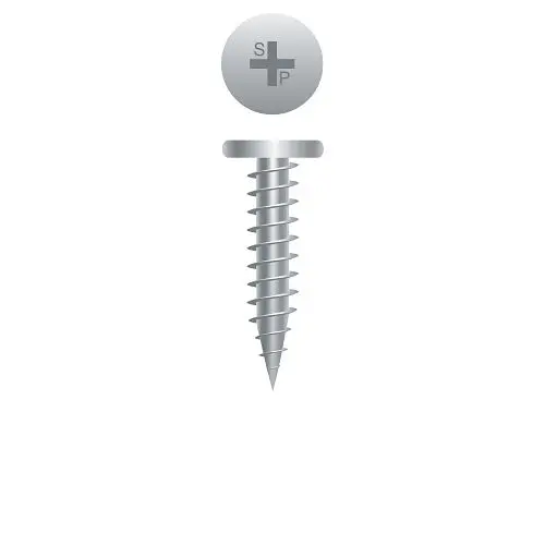 Strong-Point Self-Tapping Screws Phillips Pancake Head, Strong-Shield Coated, 10-12 x 1-1/2, Type '' Point, Box ...