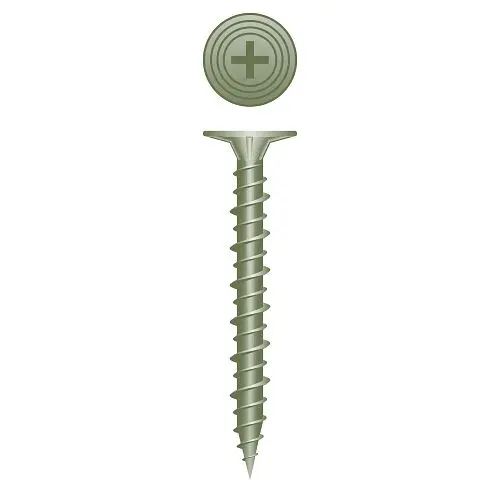 Strong-Point Self-Tapping Screws Phillips Wafer Head Nibs, Hi-Low, Sharp Point, Ruspert Coated, 8-15 x 1-5/8, Box 4,000, 8...