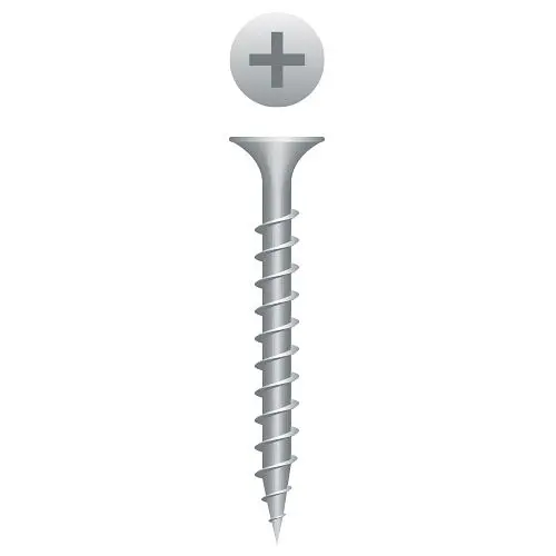 Strong-Point Sheet Metal Screws 305 Stainless Steel Phillips Bugle Head, Coarse Thread, 8 x 1-5/8, Box 5,000, 815CSS