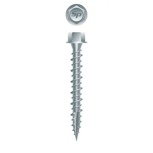 Strong-Point Thread-Forming Screws Unslotted Indented Hi-Hex Finishing Washer Head Shoulder, Type '17', Strong S...
