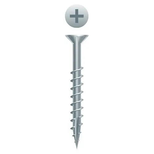 Strong-Point Traditional Phillips Flat Head Nibs Particle Board Wood Screws, Type '17', Zinc Plated, 8 x 1-1/4, ...