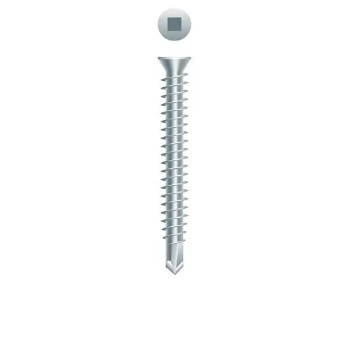 Strong-Point Unique Screws Square Drive Trim Head, Zinc Plated, 6-20 x 2-1/4, #2 Point, Box 3,000, T2QZ
