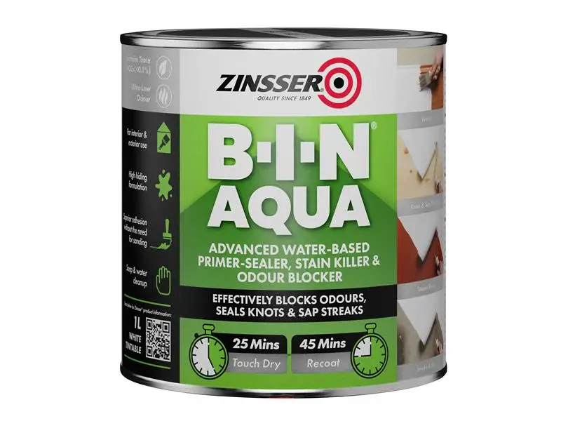 Matte Finish Zinsser B-I-N Aqua 1 litre