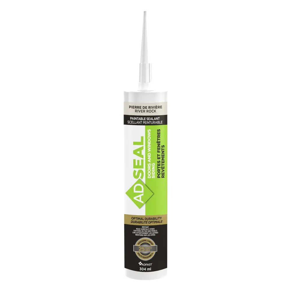 Weatherseal Hybrid Adhesive Sealant Paintable, River Rock - Water-Based Formula