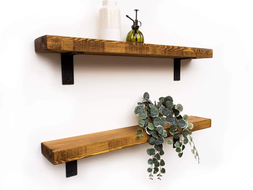 Industrial Non-Lipped Metal Bracket Shelf 15cm Plasterboard Walls