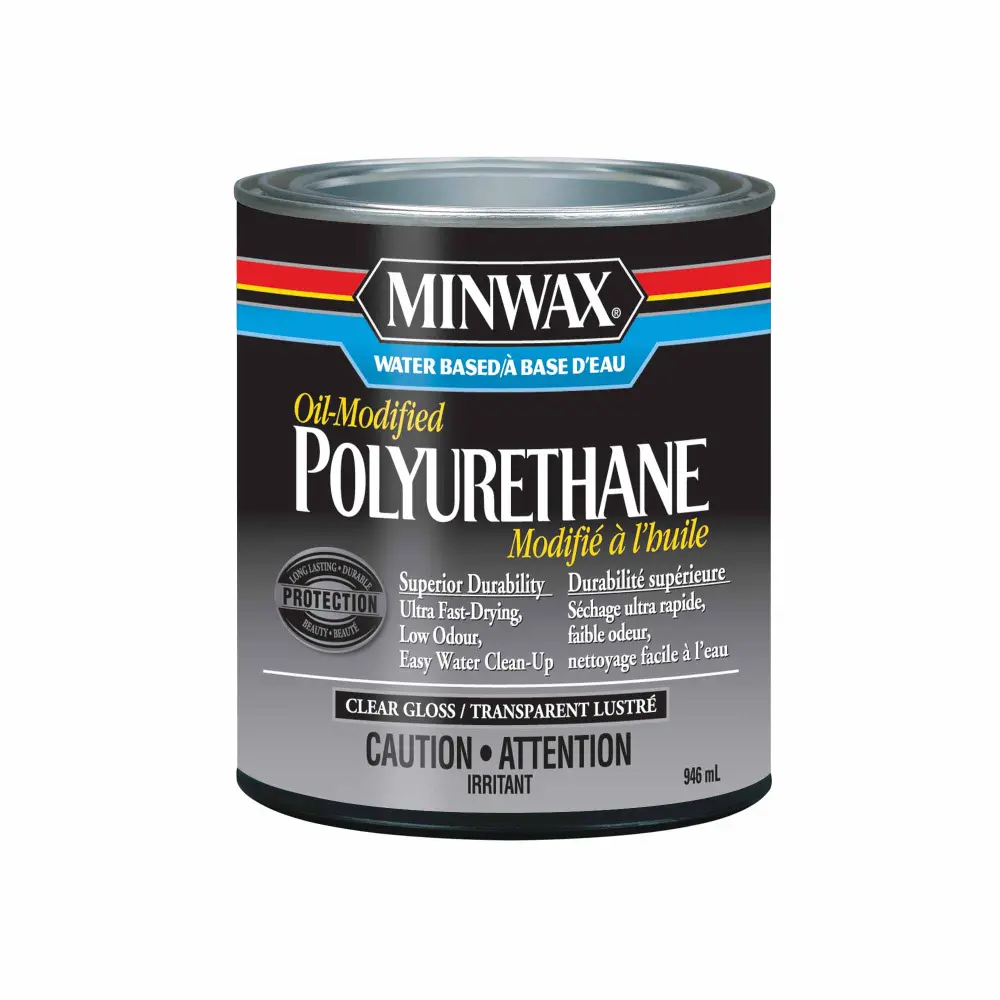 Minwax Water Based Oil-Modified Polyurethane Gloss Lucid, 946 ml