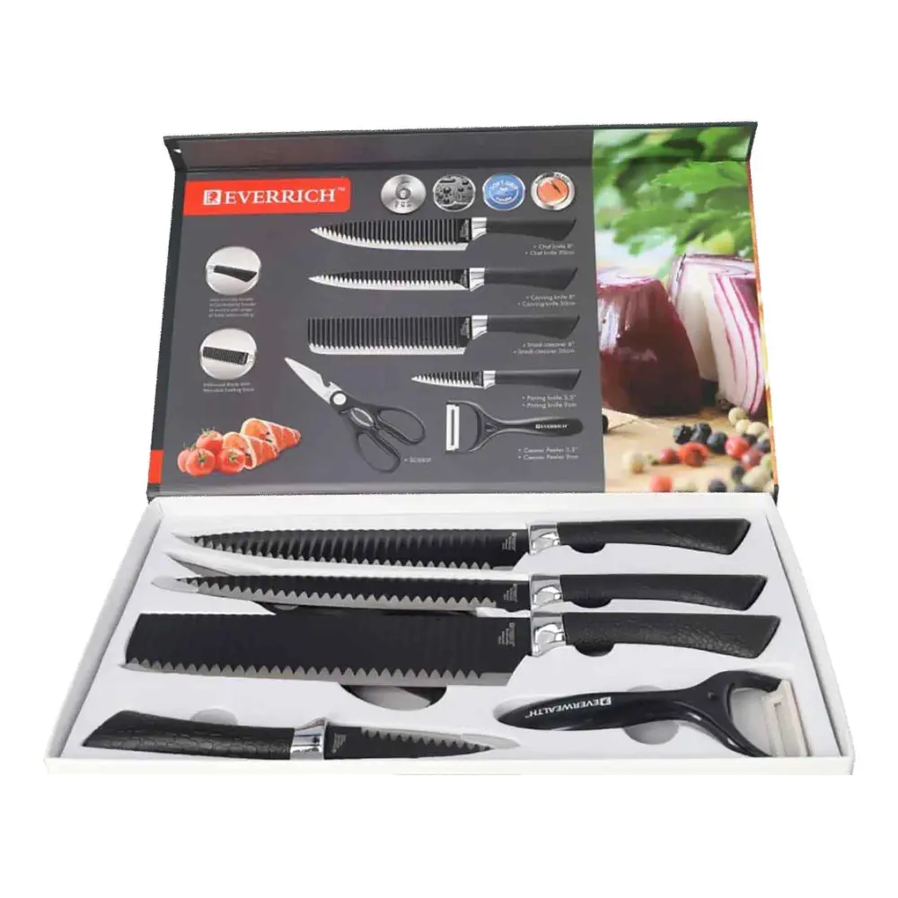 Non-Stick Coated Knife Adjust, 6 Pieces