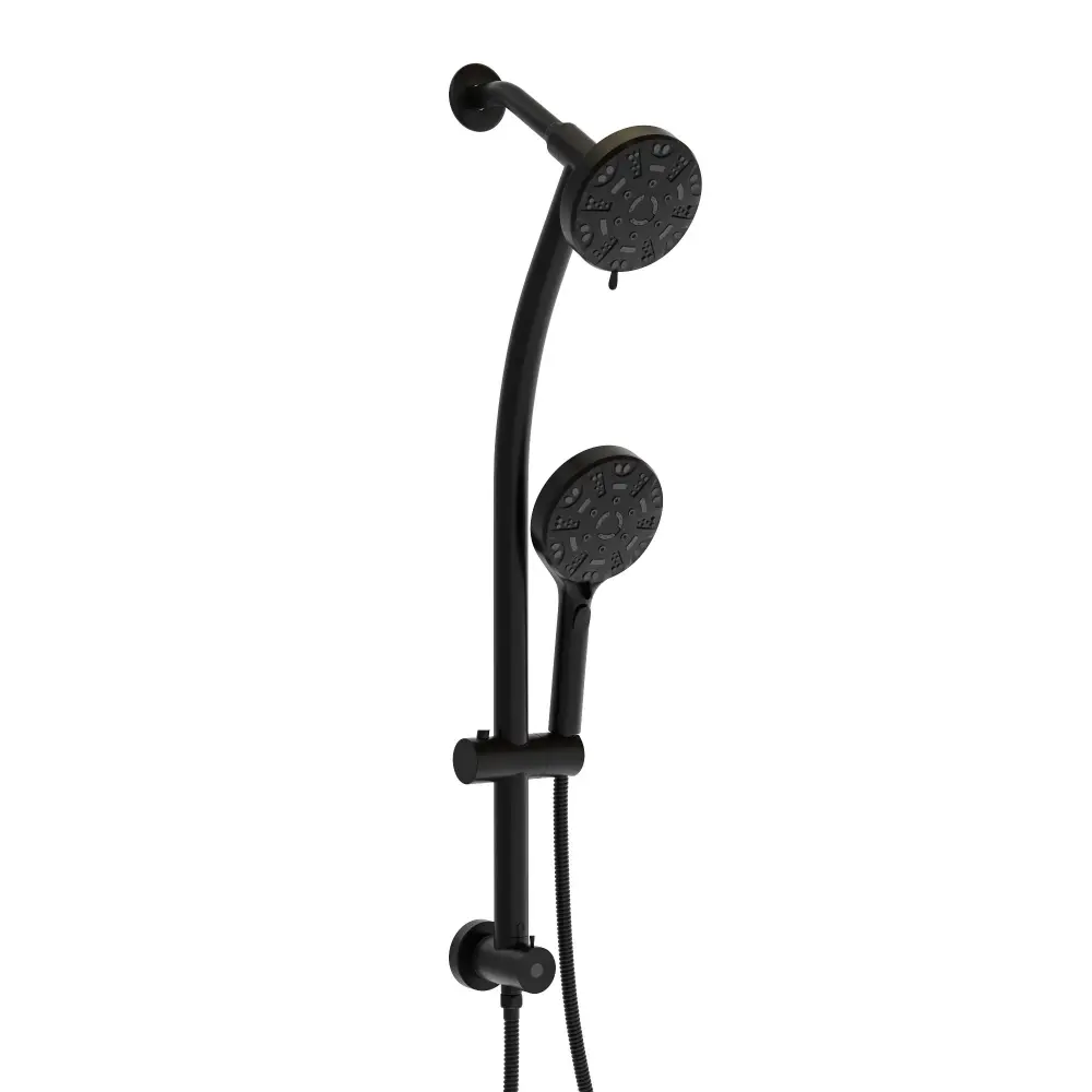 Several Function Dual Shower Head System 4.7" Rain Showerhead, 8 Function Hand Shower, Adjustable Slide Bar
