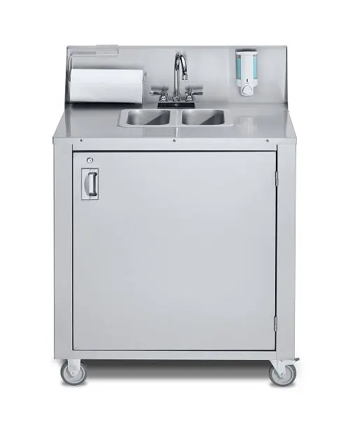 Crown Verity Double Water-Based Stainless Handwashing Sink, Cold Water Unit, CV-PHS-2C