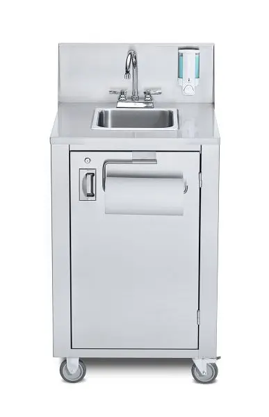 Crown Verity Water-Based Stainless Spacesaver Sink, Cold Water Unit, CV-PHS-4C