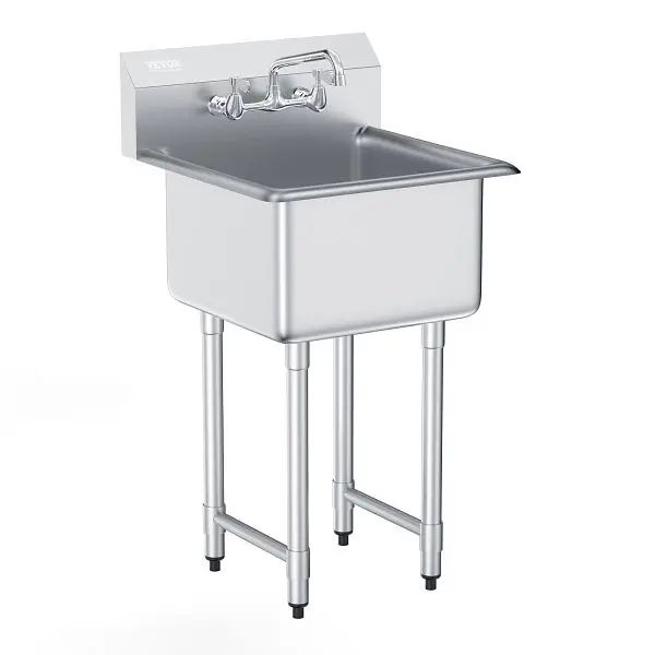 VEVOR 304 Stainless Prep & Functionality Sink, 21"x41", SYLSSCDCY1818SZNQV0