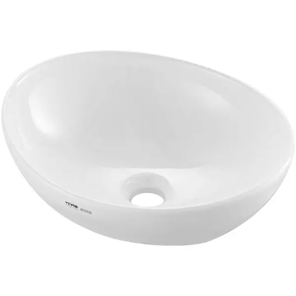 VEVOR Modern Ceramic Vessel Sink 16"x13.4" Bathroom Vanity Bowl Countertop Ivory, TMSCTCTYX405209VCV0