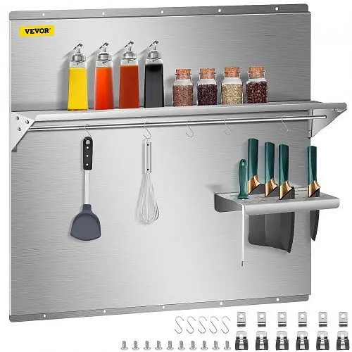 VEVOR Range Backsplash Shelf 36 x 30.7" Range Hood Wall Shield, DYB36X30.75YC0001V0