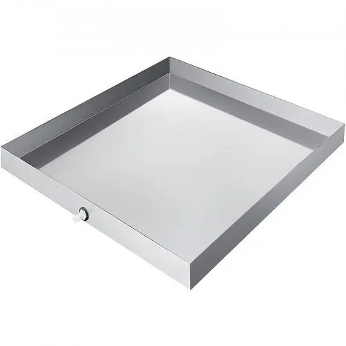 VEVOR Top-Tier 32" x32" Washing Machine Pan 304 Stainless Steel Spill Washer Machine Tray Home, SC32X32X2.5YC0001V0