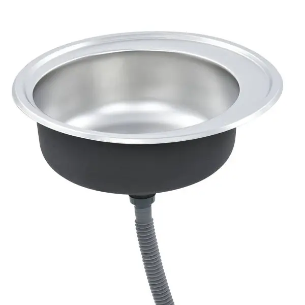 vidaXL Kitchen Sink Strainer and Trap Stainless Tool Steel, Silver colored, 145071