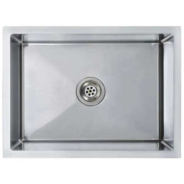 vidaXL Superior Handmade Kitchen Sink Stainless Tool Steel, Silver colored, 23.2" x 17.3" x 7.9", 145078