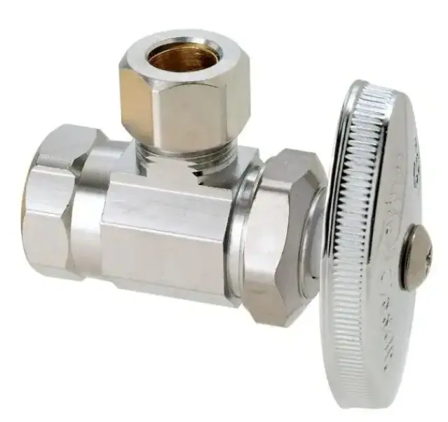 BrassCraft 3/8 . FIP Inlet x 3/8 . Compression Outlet Multi-Turn Angle Valve *DAMAGED BOX*