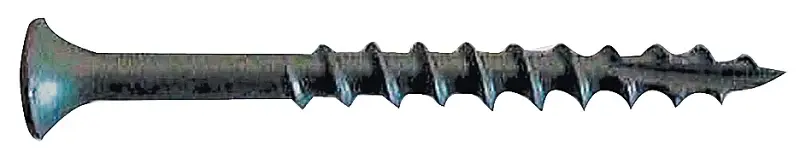 Camo 0341199 Deck Screw, #10 Thread, 3-1/2 L, Bugle Head, Star Drive, Type 17 Slash Point, Carbon Chromed, 25 lb