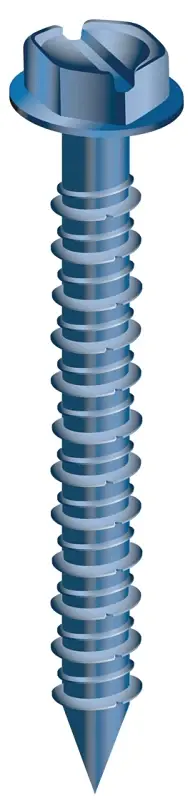 Cobra Anchors 676T Screw, 3/16 Thread, 4 L, Hex, Socket Drive, Hardened, Fluorocarbon-Coated, 100 PK