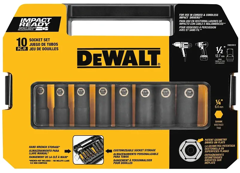 DEWALT IMPACT READY DW22812 Socket Place
