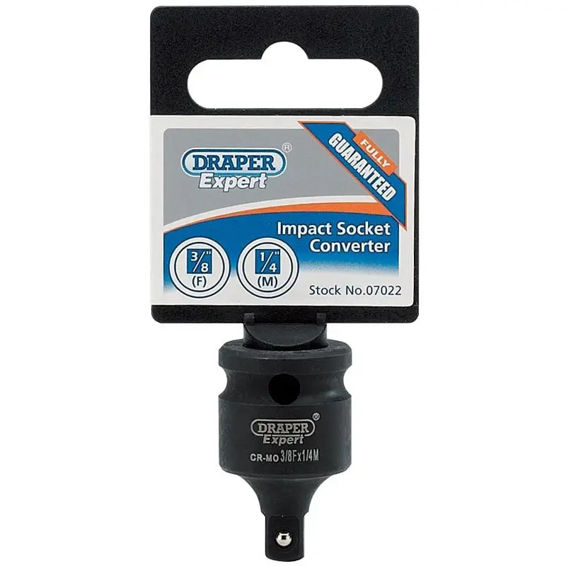 Draper 904 Expert Impact Socket Converter, 3/8"(F) x 1/4"(M) - (07022)