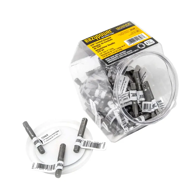 Eazypower 00348 Socket Adapter, 1/4 Drive, Square Drive, 1/4 Output Drive, Hex Output Drive, 2 L