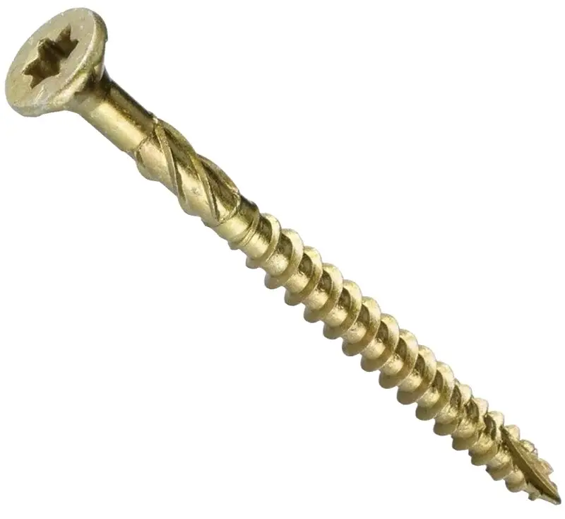 GRK Fasteners R4 96089 Screw, #12 Thread, 5-5/8 L, W-Cut Thread, Countersunk Head, Star Drive, Chromed, 50 PK