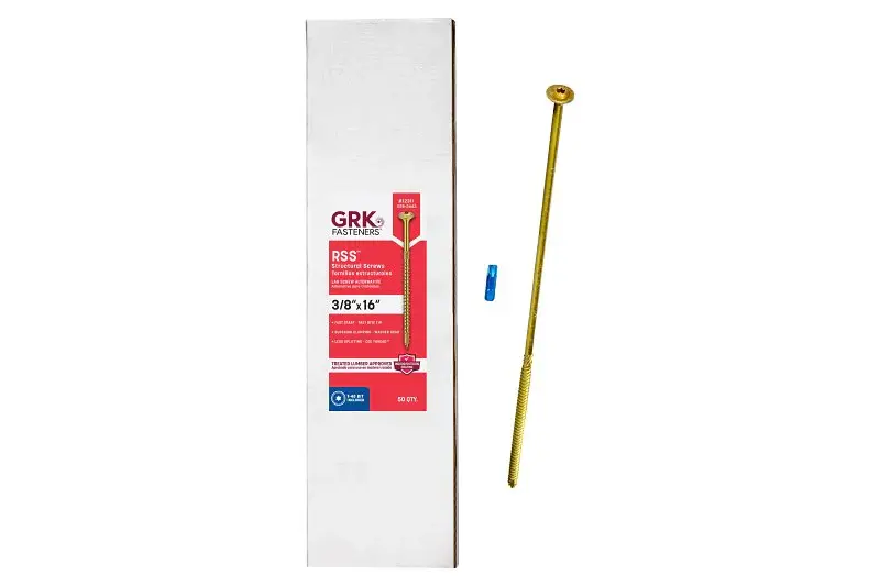 GRK Fasteners RSS 12311 Structural Screw, 3/8 Thread, 16 L, Flat Head, Star Drive, Metal, 50 PK