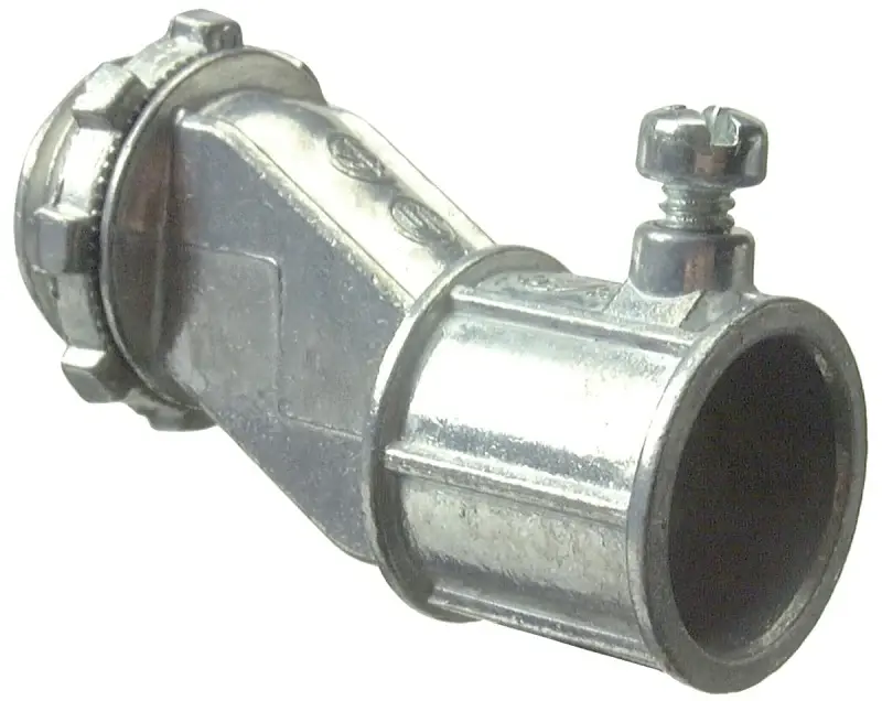 Halex 03707B Set Screw Offset Connector, 3/4 , Spelter