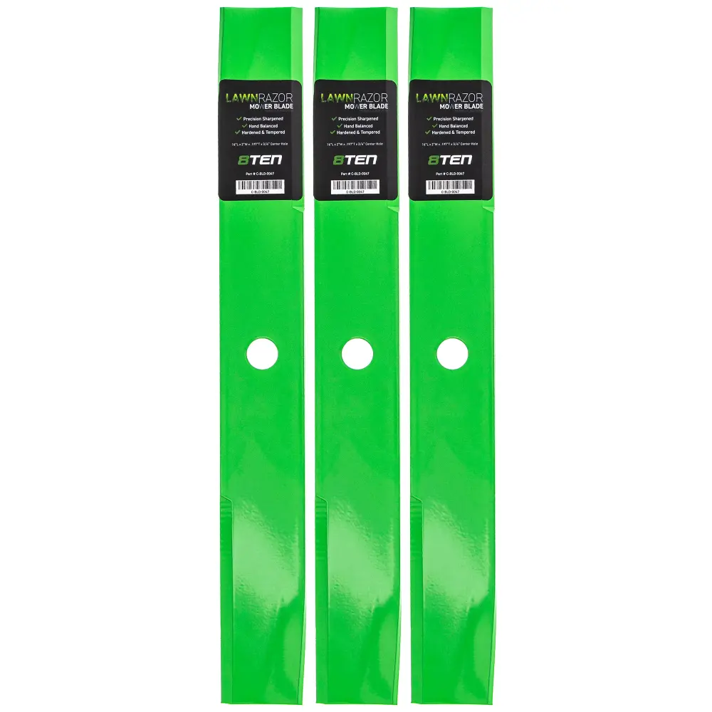 LawnRAZOR High Lift Adjust Blade John Deere Sabre M41967 AM31100 M124343 | 3-PACK