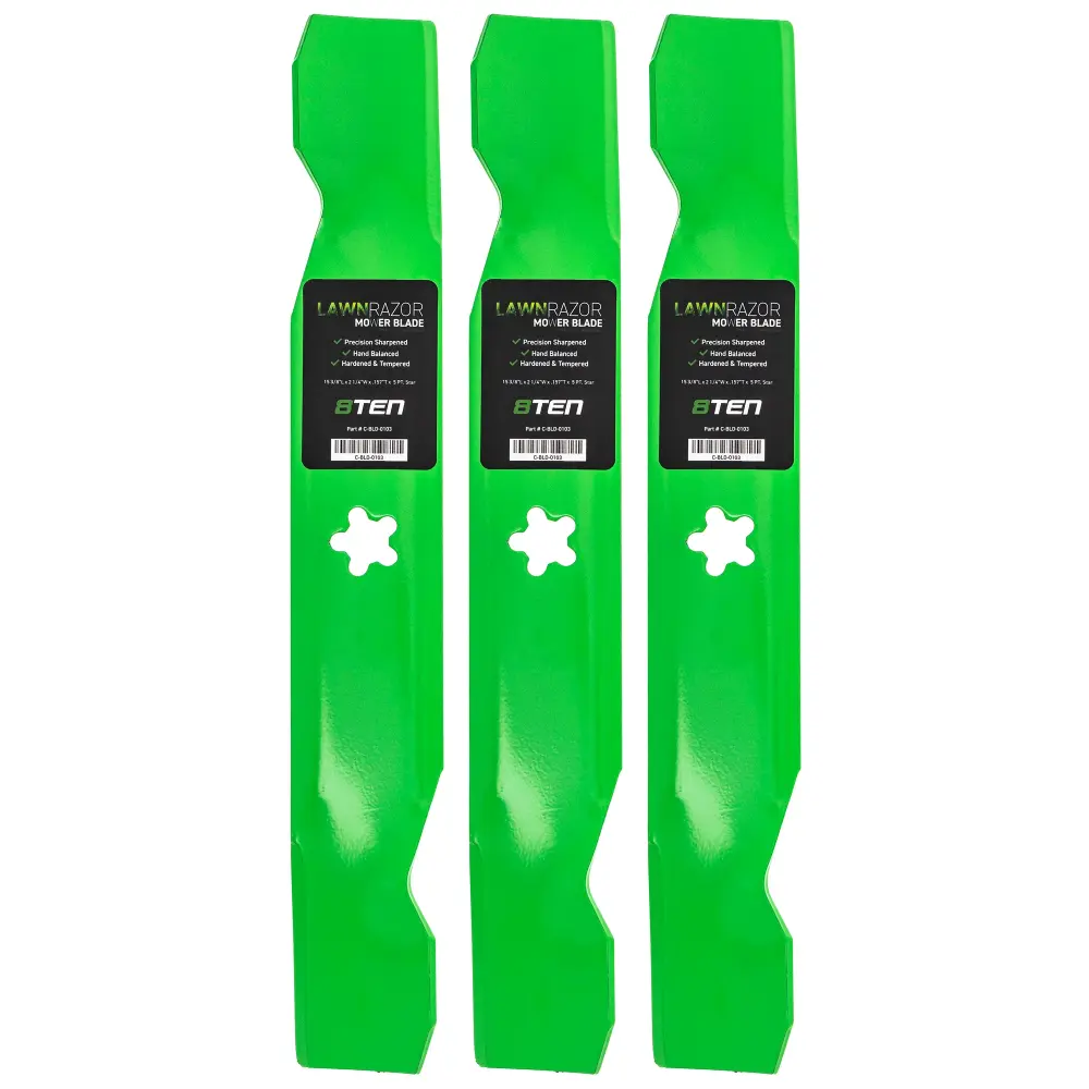 LawnRAZOR Notched High Lift Blade AYP Poulan Poulan Pro 130652 532130652 917130652MS | SET THREE