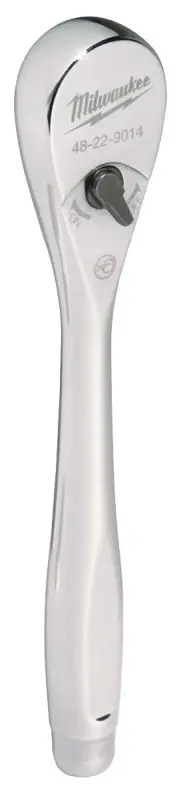 Milwaukee 48-22-9014 Drive Ratchet, 1/4 Drive, 6 OAL, Chromium