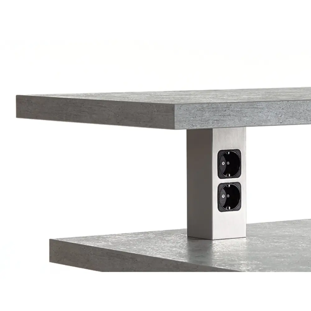 nobilia Square Support Bracket BSGC, straight dual socket STK-BSGC-F