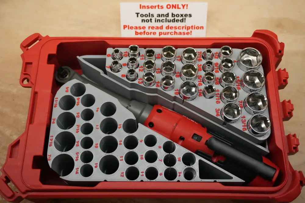 Packout Insert M12 Extended Reach High Speed 3/8" Ratchet and 56-Piece Socket Place (MERSH HS)