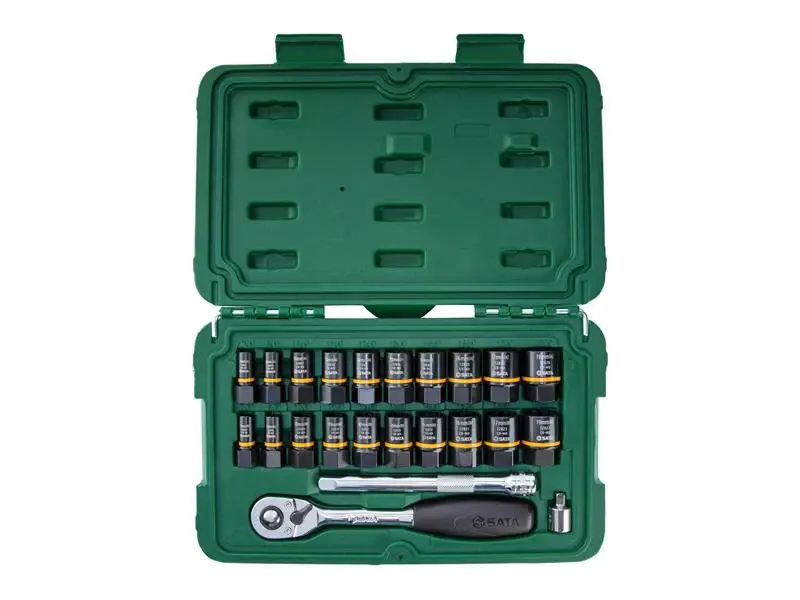 SATA Tools 1/4in & 3/8in BoltBiter Adjust, 23 Piece Non-Slip Grip