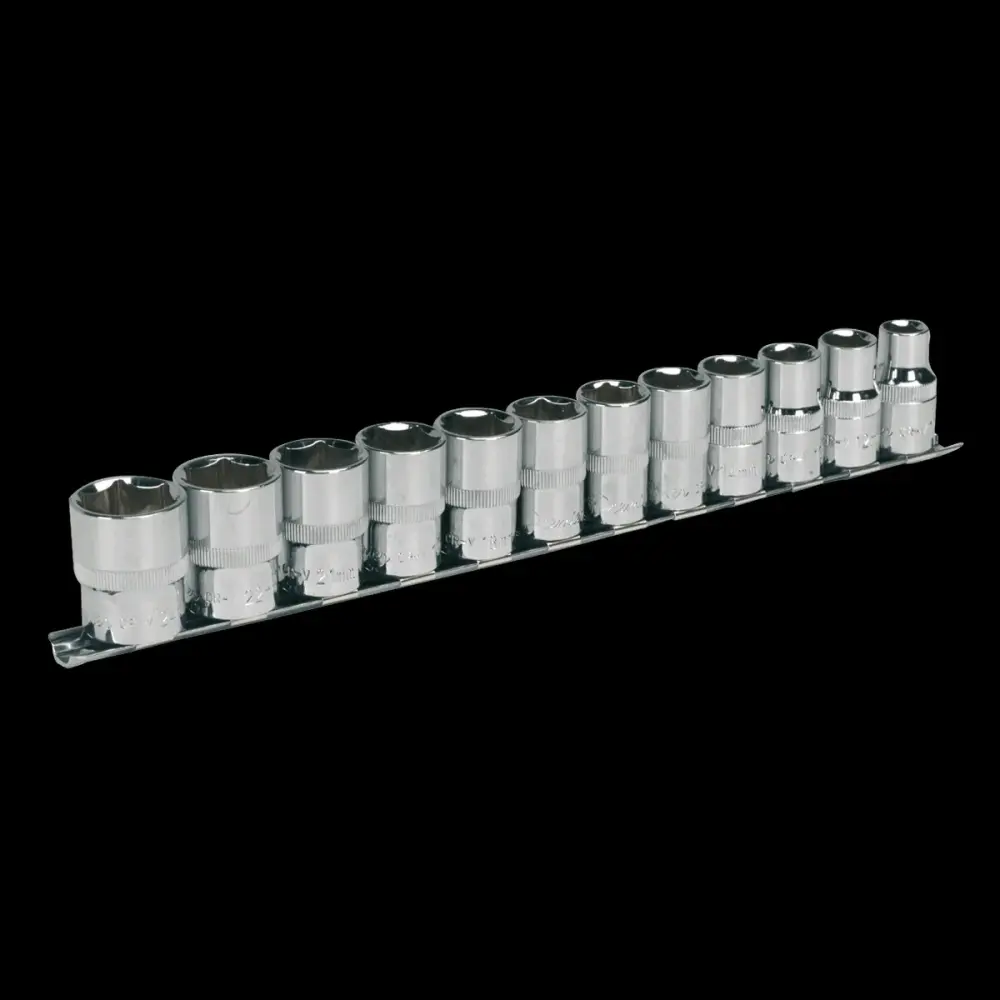 Sealey AK2695 Socket Adjust 12pc 1/2"Sq Drive 6pt WallDrive® Metric