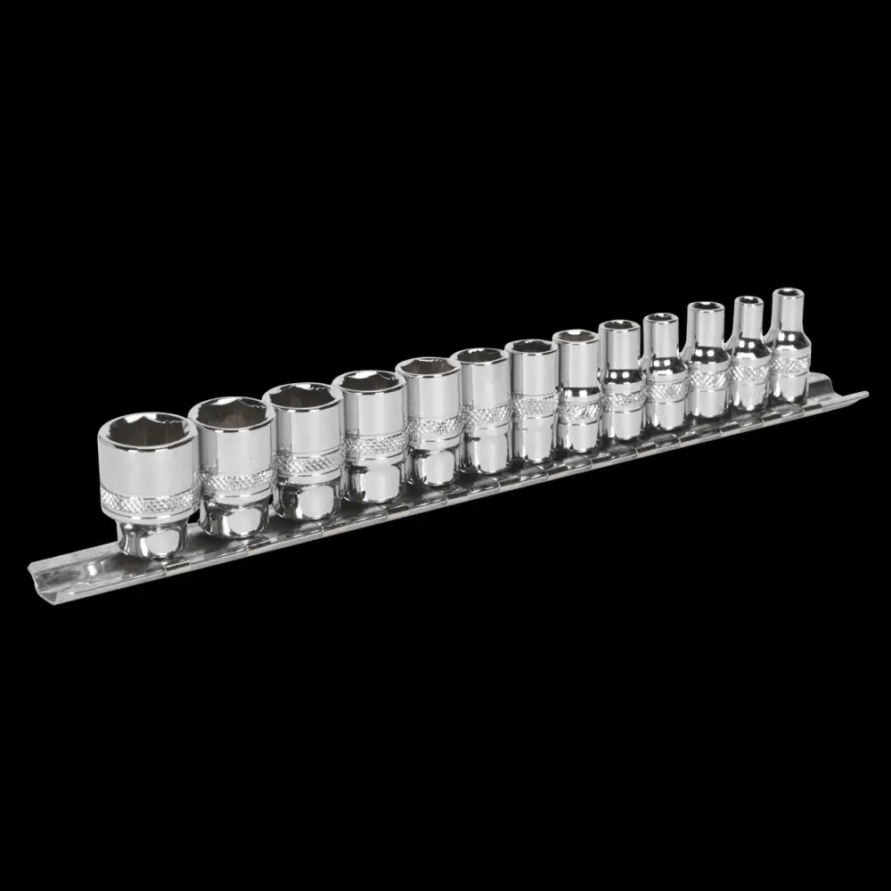 Sealey AK2746 Socket Place 13pc 1/4"Sq Drive Lock-On™ 6pt Metric