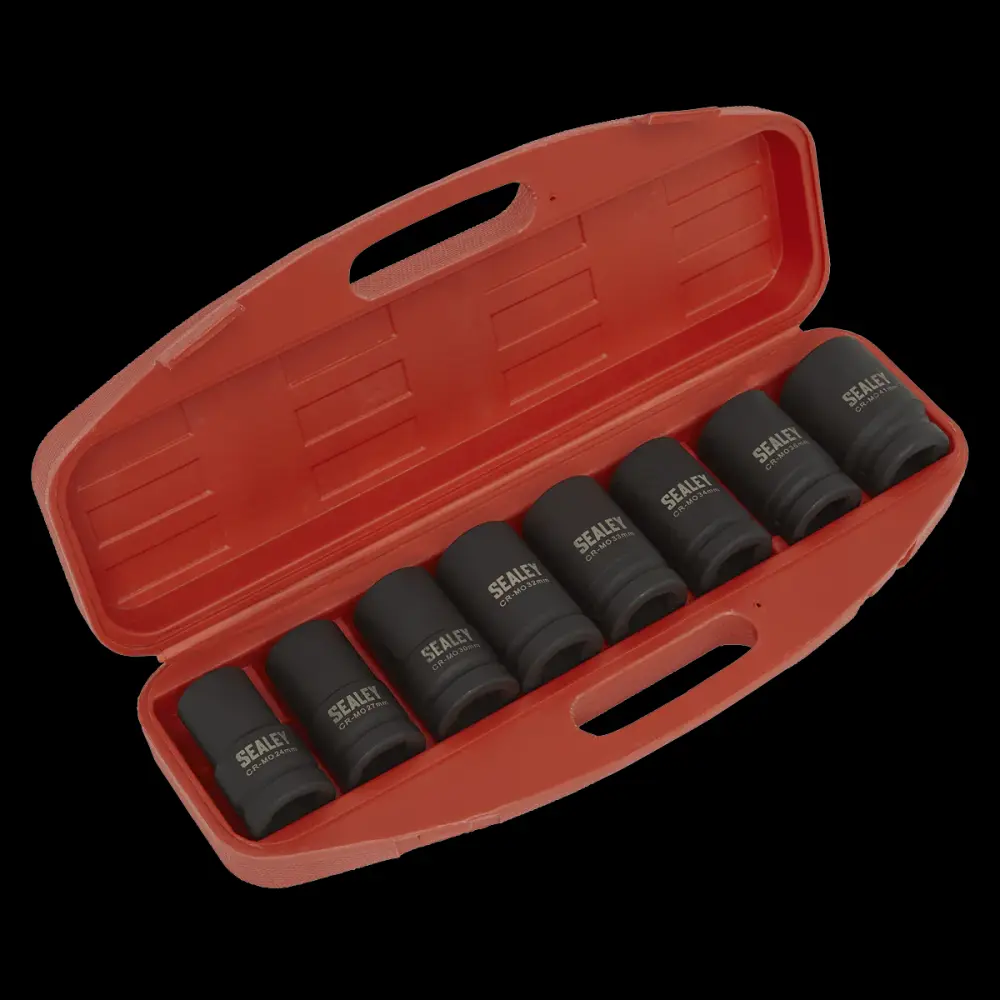 Sealey AK888M Impact Socket Place 8pc Deep 1"Sq Drive - Metric