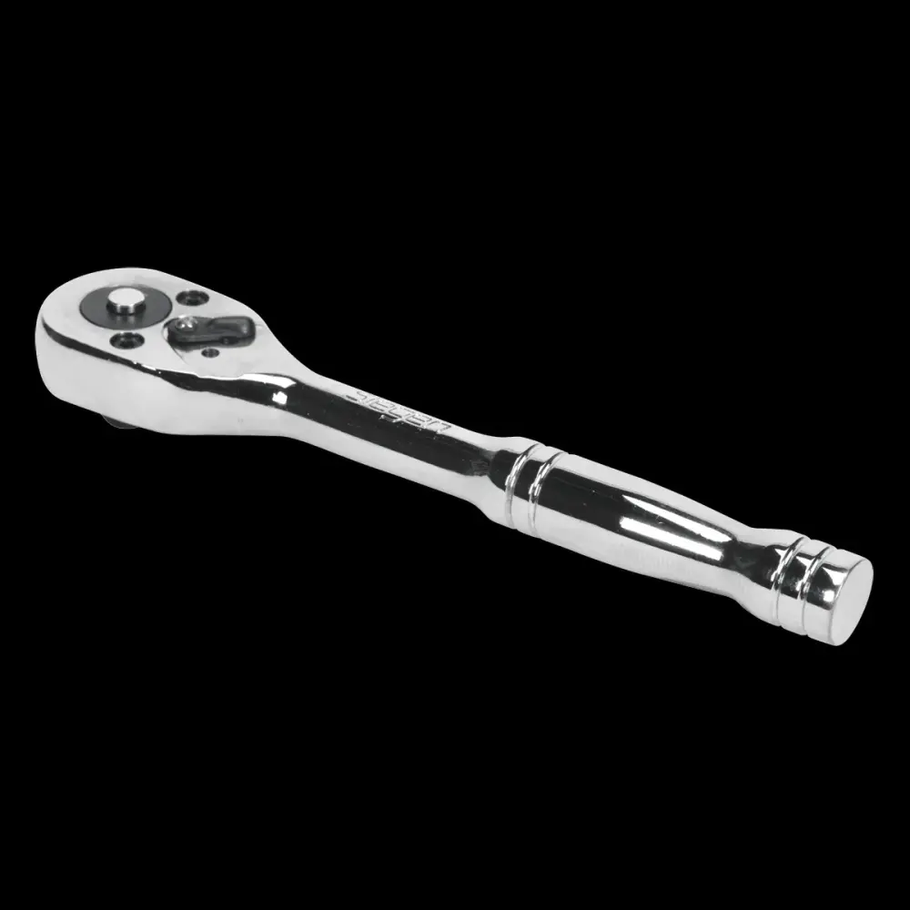 Sealey S0704 Ratchet Wrench 1/4"Sq Drive Pear-Head Flip Reverse