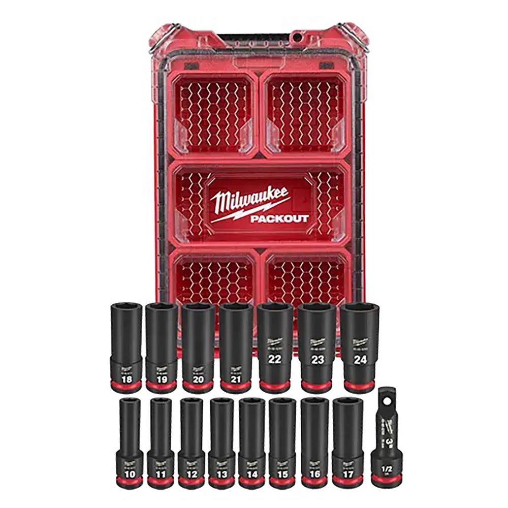 Shockwave Impact Duty Socket Adjust 1/2", 16 pieces
