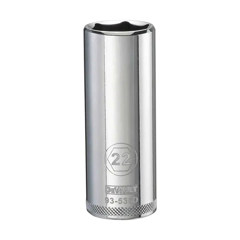 1/2" Square Drive Deep Basic Socket 6 Points, 22 mm