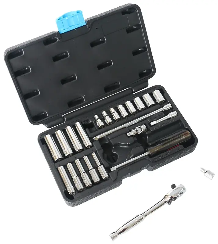 Vulcan TS-24PC-V1 Socket Adjust, Chrome Vanadium Steel, Chrome