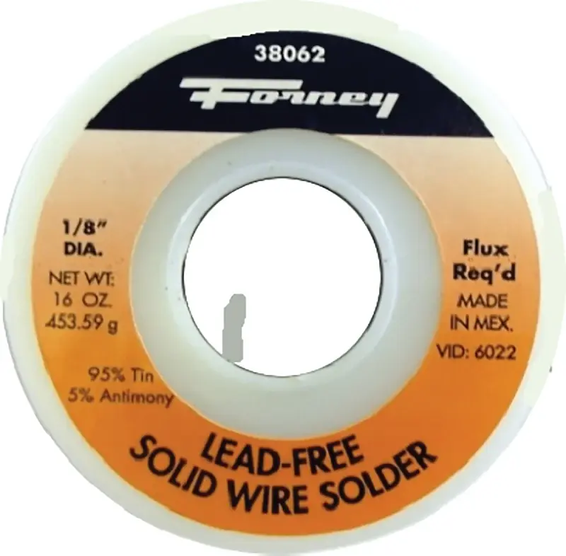 Forney 38062 Solder, 16 oz, Basic, Gray, 464 deg F Melting Point
