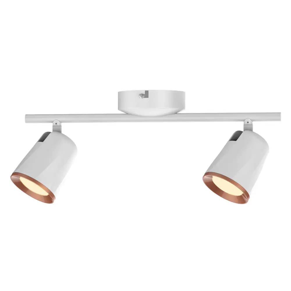 Rabalux Solange Ceiling Spotlight 24W 4 Lights White & Rose Gold Graceful Adjustable Satin Brass