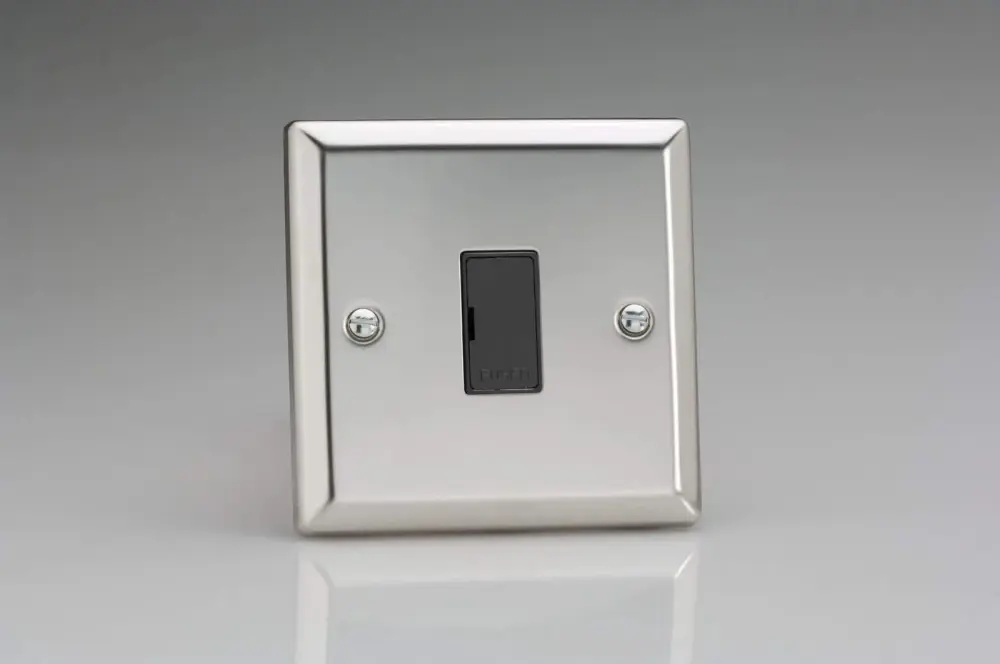 Varilight 1-Gang 13A Unswitched Fused Spur Chromium XC6UB