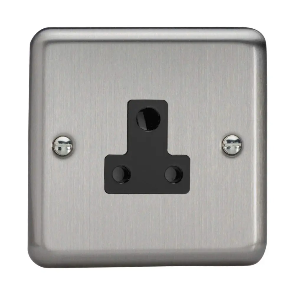 Varilight 1-Gang 5A Round Pin Socket