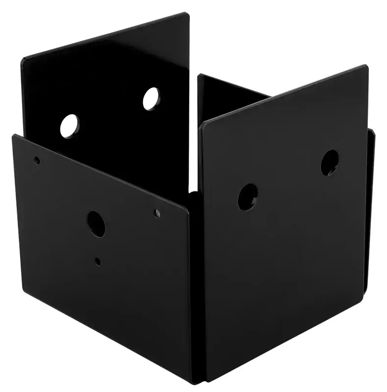 National Hardware Indio 1220VP N800-211 Post Base, 6 x 6 Post, Plastic/Steel, Onyx, Storm Shine Powder-Coated