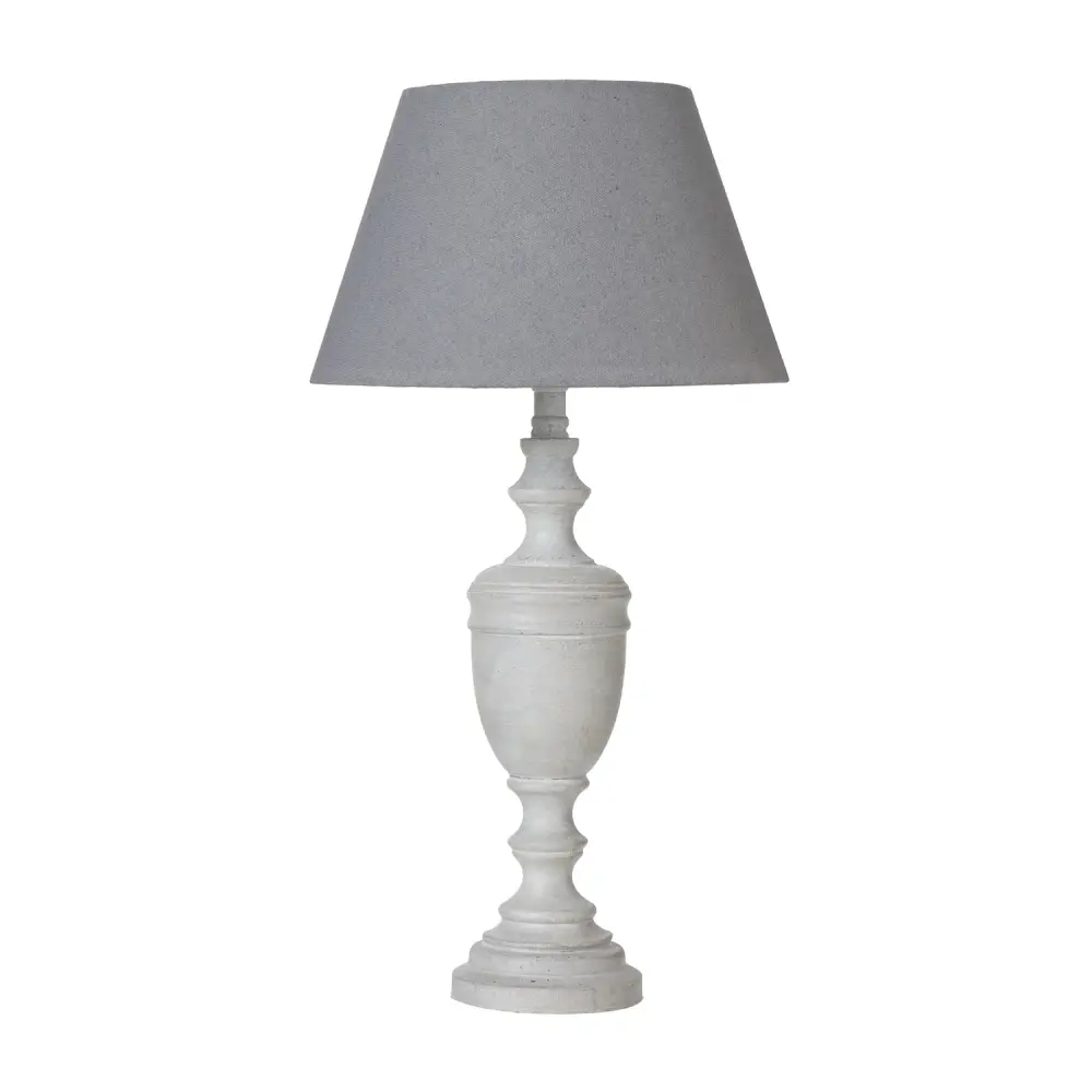 Lentia Urn Table Lamp Flax Shade Brushed Nickel