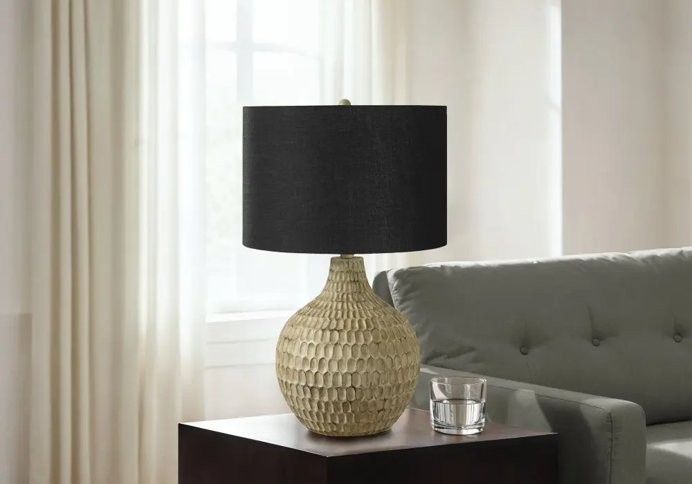 Lighting, Table Lamp, Resin, Contemporary - Taupe