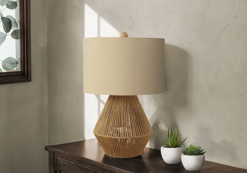 Lighting, Table Lamp, Rope, Resin, Transitional - Chocolate